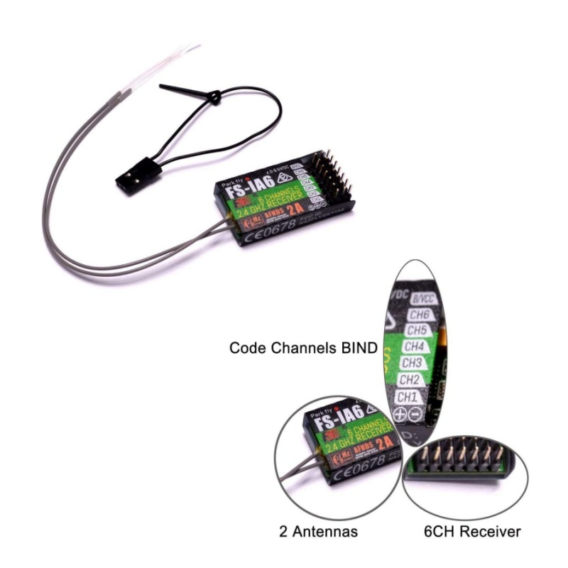 Fpv Antenna Receiver - Flysky FS-IA6 Ontvanger 6CH Dubbele Antenne