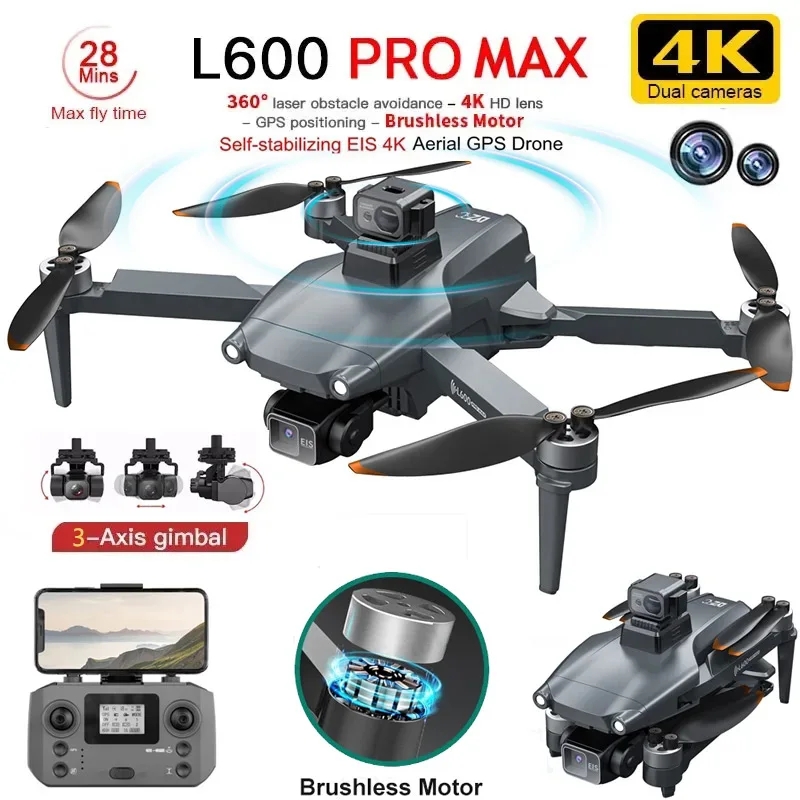 Drone App Rc Fpv - L600 PRO MAX GPS Drone Professionele