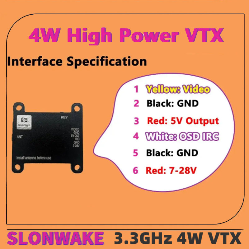 SLONWAKE FPV 3.3G 16CH 4000mW  - Fpv Antenna Receiver recensie en prijs