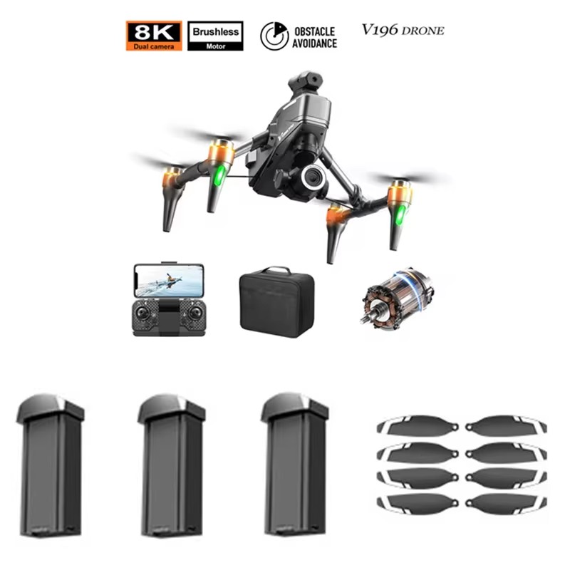 V196 Borstelloze 8K Obstakelve - Drone V196 Rc recensie en prijs