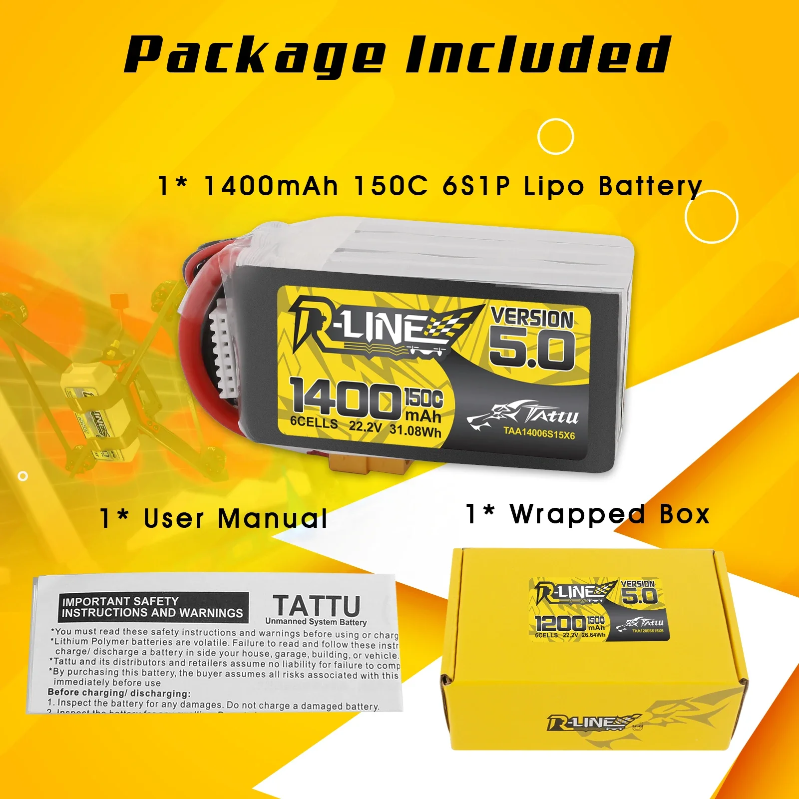 Tattu R-Line 1200mAh 1400mAh 6 - Drone Frame 5 Inch recensie en prijs