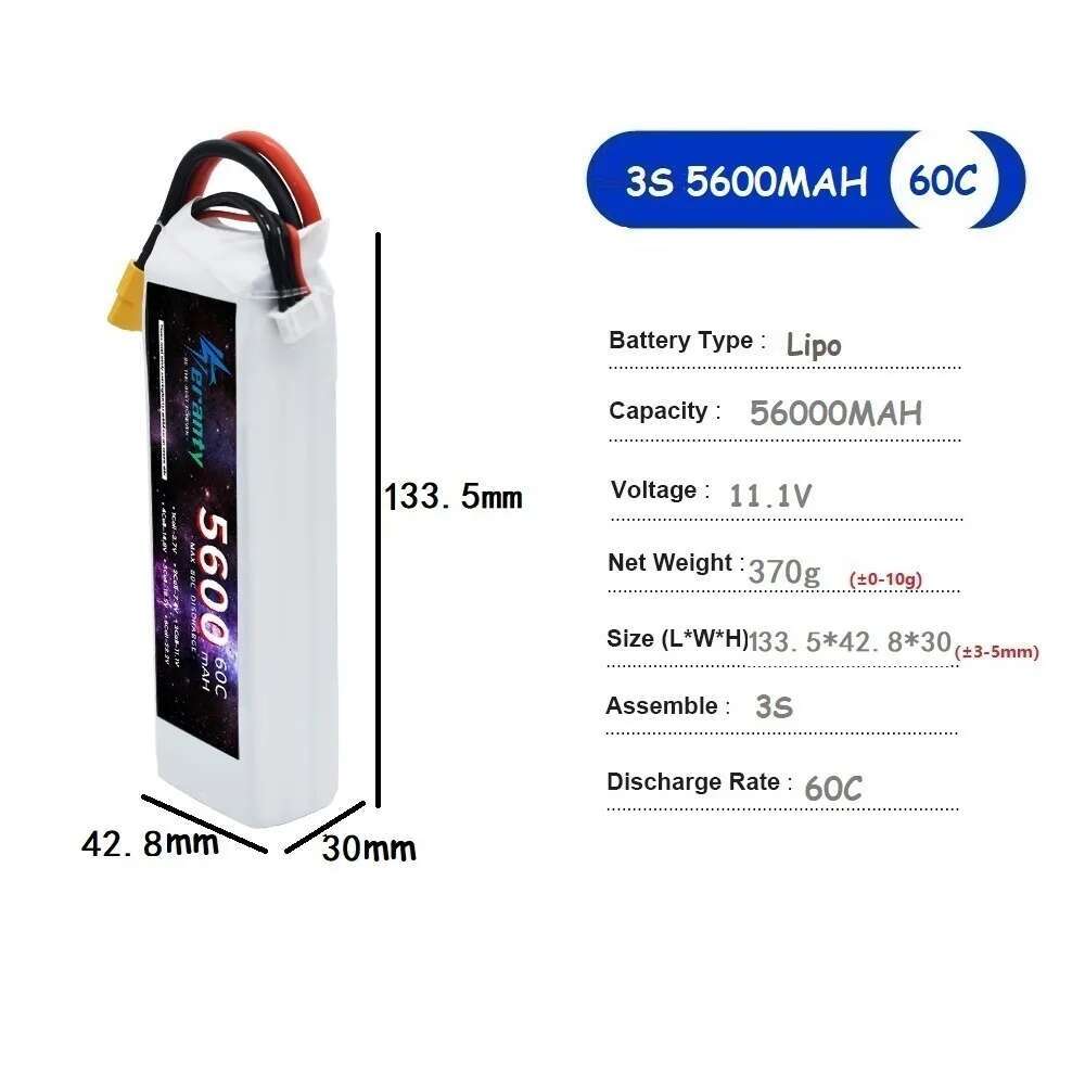 TERANTY 5600MAH 60C 2S 3S 4S 6 - Rc Drift Car Kit recensie en prijs