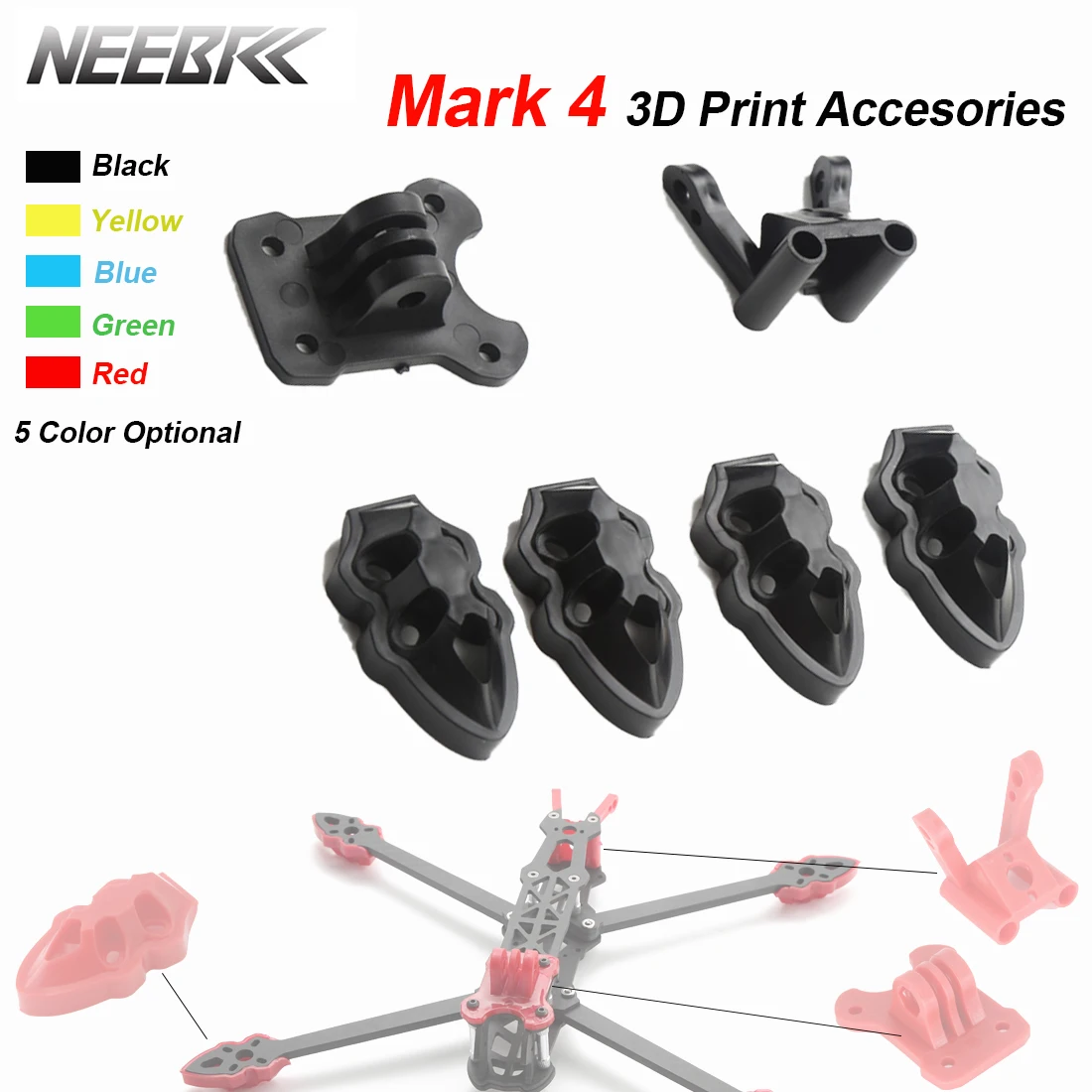 Neebrc RC Quadcopter FPV Drone - 3D Printed Drone Part recensie en prijs